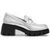 image:imageDREAM PAIRS Womens Platform Chunky LoafersSilverpat