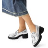 image:imageDREAM PAIRS Womens Platform Chunky LoafersSilverpat