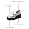 image:imageDREAM PAIRS Womens Platform Chunky LoafersSilverpat