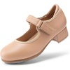 image:imageDREAM PAIRS Girls Mary Jane Tap ShoesTan