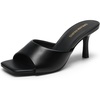 image:imageDREAM PAIRS Womens Comfort Square Toe Kitten Mule HeelsBlackpu