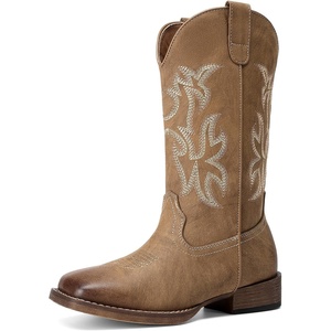 image:imageDREAM PAIRS Cowboy Cowgirl Boots for WomenTan