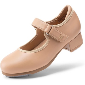 image:imageDREAM PAIRS Girls Mary Jane Tap ShoesTan