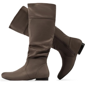 image:imageDREAM PAIRS Womens Wide Calf Knee High BootsTaupe