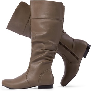 image:imageDREAM PAIRS Womens Wide Calf Knee High BootsWideCalfKhaki